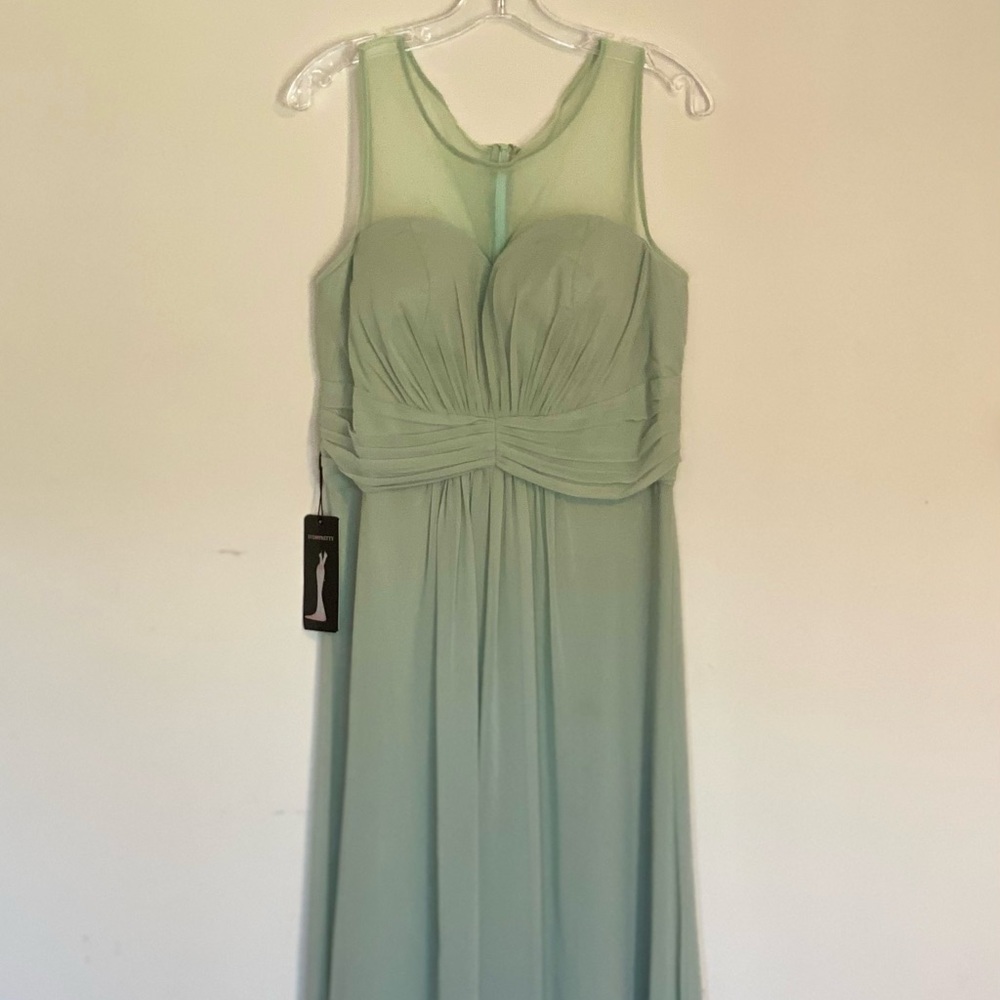 Light green bridesmaids dress